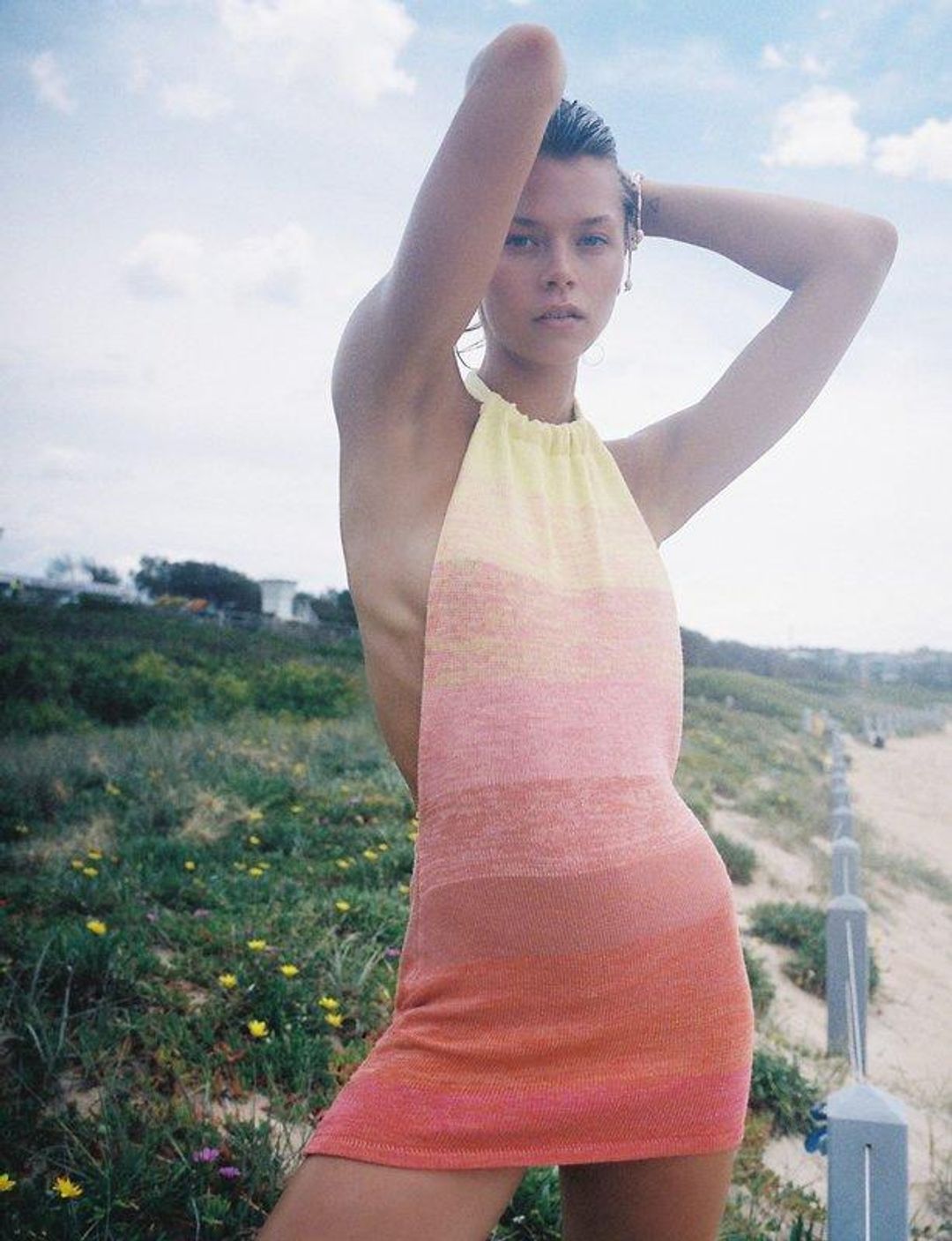 Bamba Swim Bounty Dress | Sunset Orange | Size Small for rent on The Volte - main image