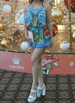 Camilla Masking Madness Shoestring Strap Playsuit Size 10 for rent on The Volte - image 5