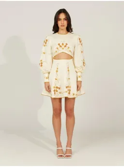 Alice McCall Lera Mini Dress Vanilla Bean Size AU 10 for rent on The Volte - image 1