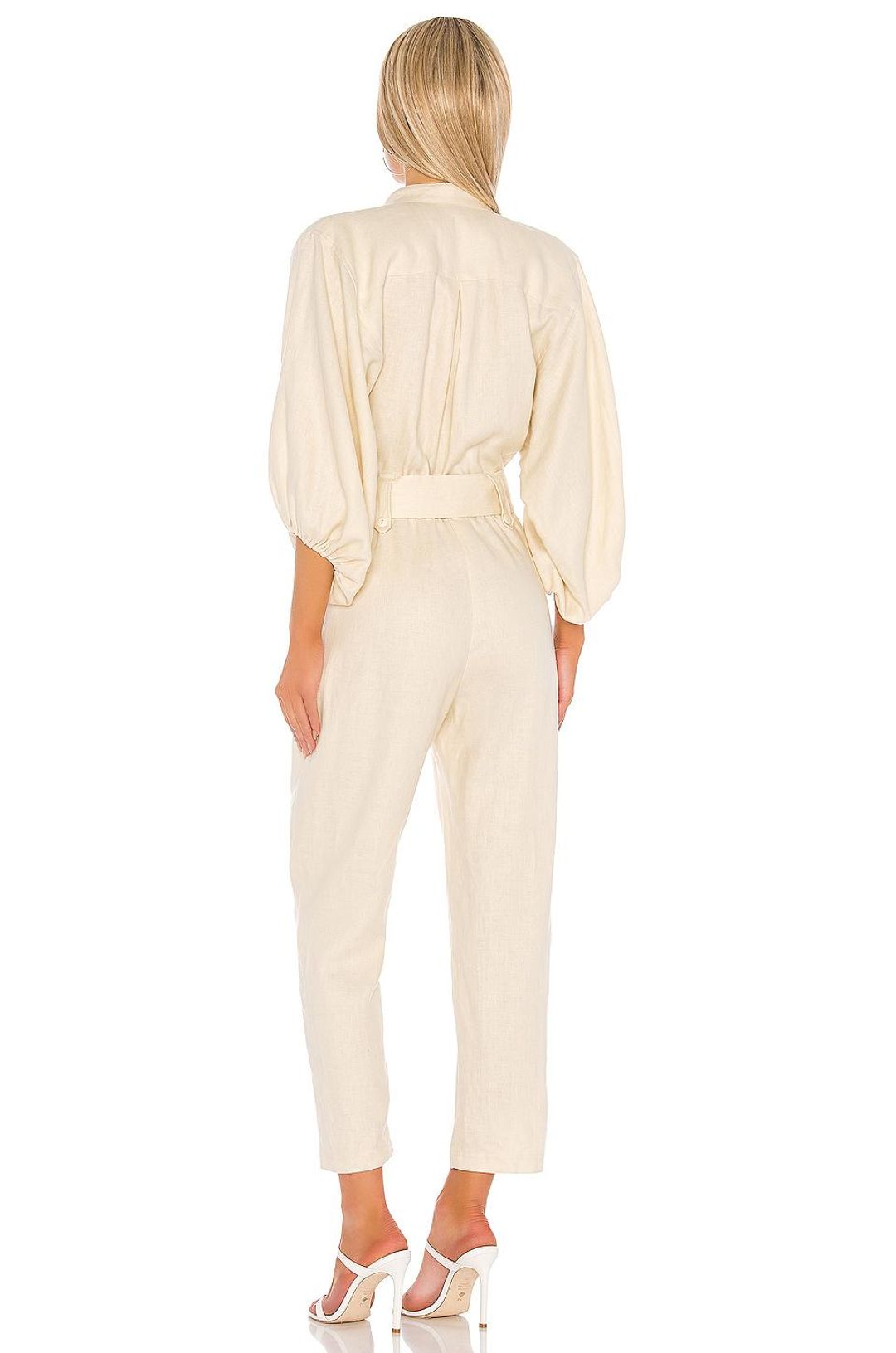Shona Joy Eames Balloon Sleeve Jumpsuit Straw Size 10 for rent on The Volte - main image