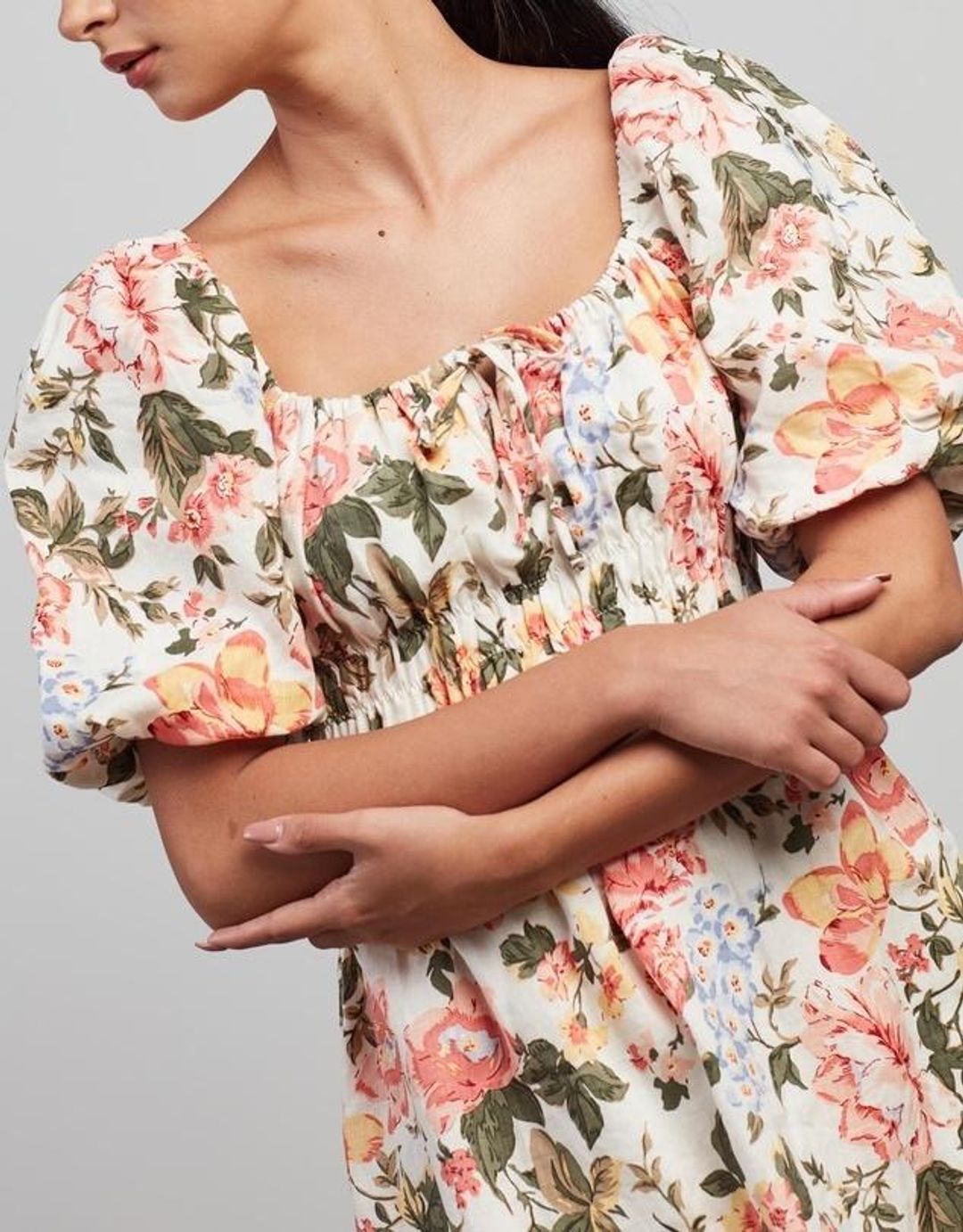 Faithfull the Brand Nikoleta Mini Dress Floral Size 10 for rent on The Volte - main image