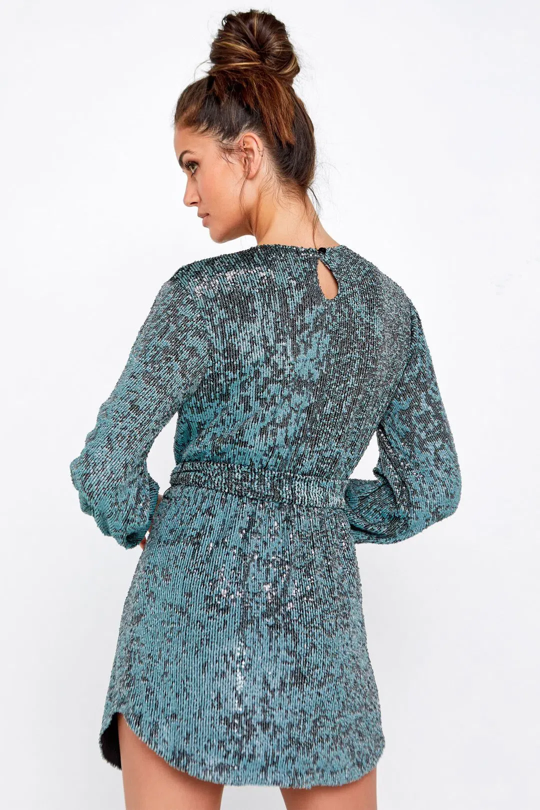 Mossman The Night Fever Tie Dress Sequin Size 8 for rent on The Volte - main image