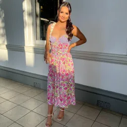 For Love And Lemons Martina Midi Dress Floral Size 8 for rent on The Volte - image 4