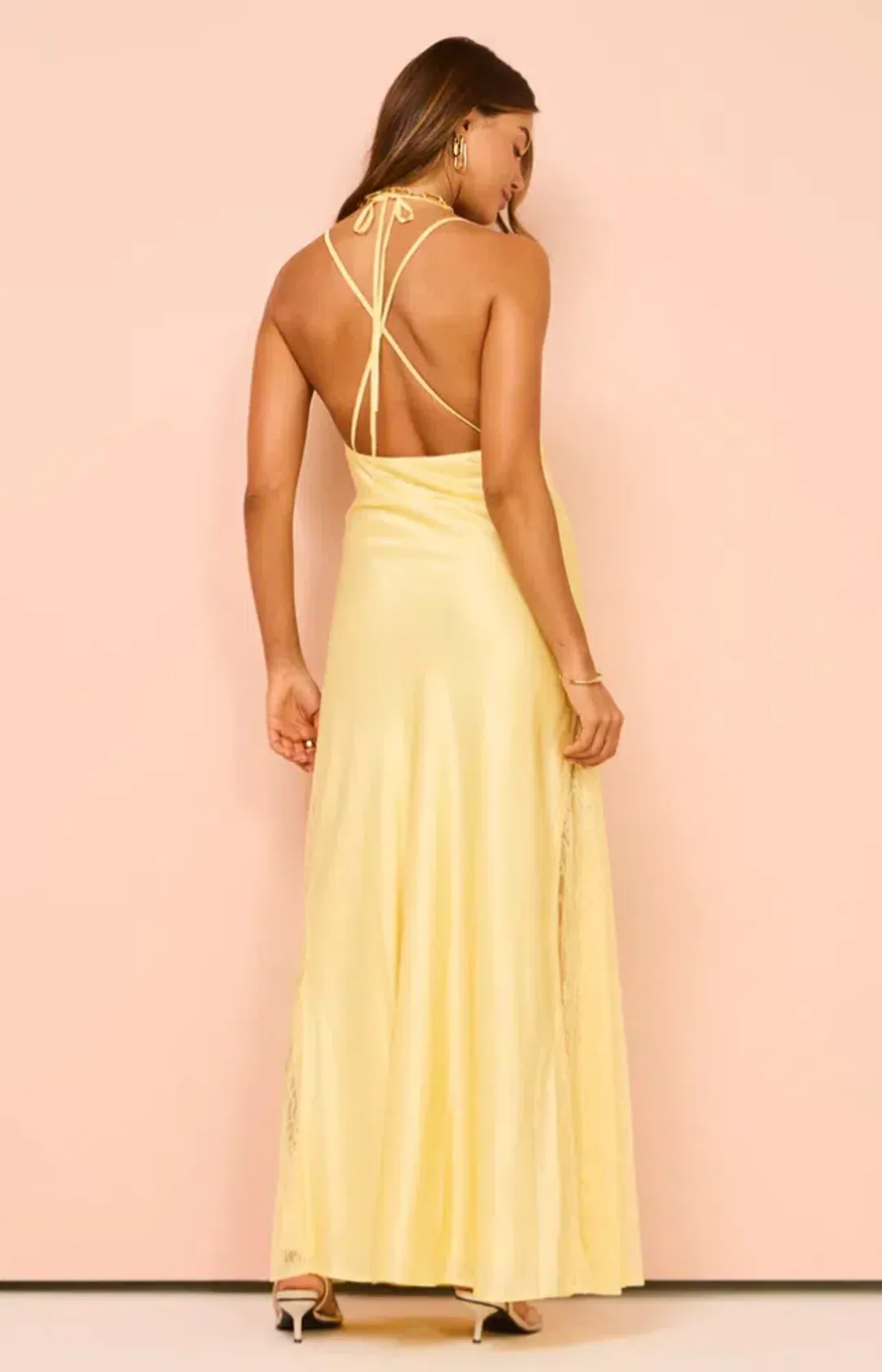 Hansen & Gretel Arie Lace Dress in Butter Size 8 for rent on The Volte - main image