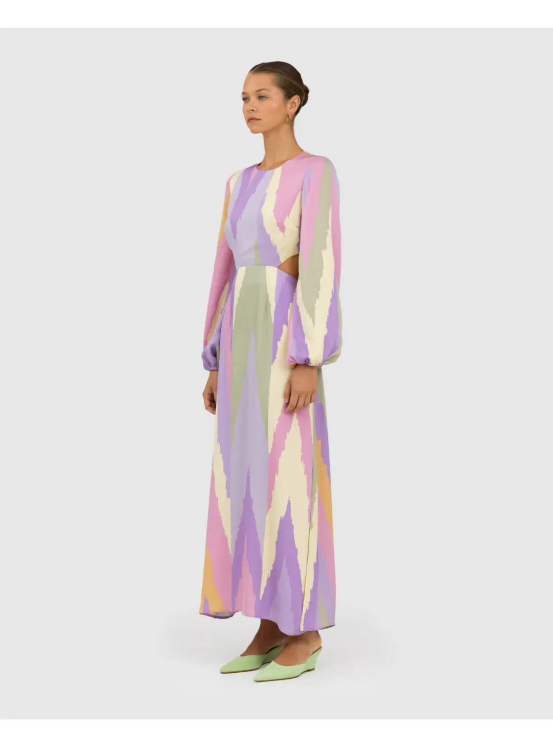 The Wolf Gang Marrakesh Cut Out Maxi Dress Multi Size AU 8 for rent on The Volte - main image