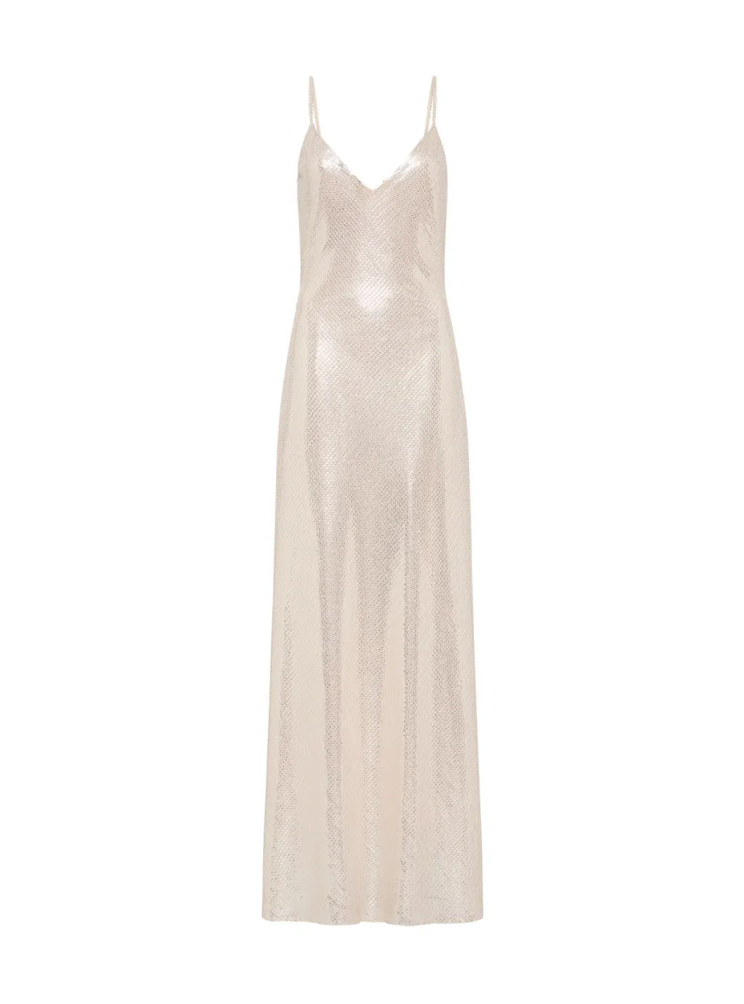 Manning Cartell High Voltage Slip Dress Nude Silver Size AU 8 for rent on The Volte - main image