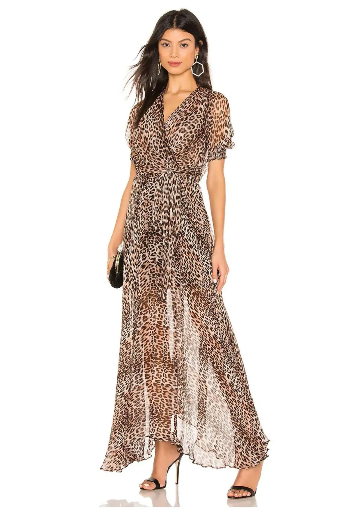 Bec & Bridge Kitty Kat Maxi Dress Leopard Print Size 10 for rent on The Volte - main image