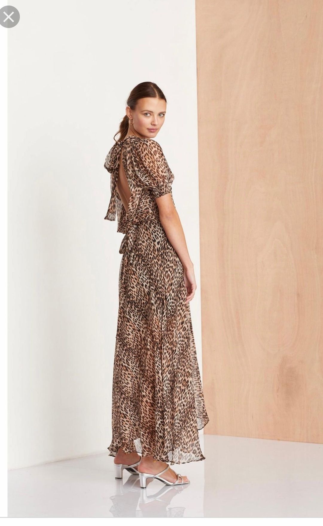Bec & Bridge Kitty Kat Maxi Dress Leopard Print Size 10 for rent on The Volte - main image