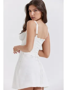 House Of CB Carlotta Corset Mini Dress White Size AU 6 for rent on The Volte - image 4