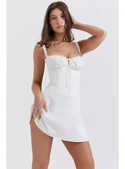 House Of CB Carlotta Corset Mini Dress White Size AU 6 for rent on The Volte - image 2