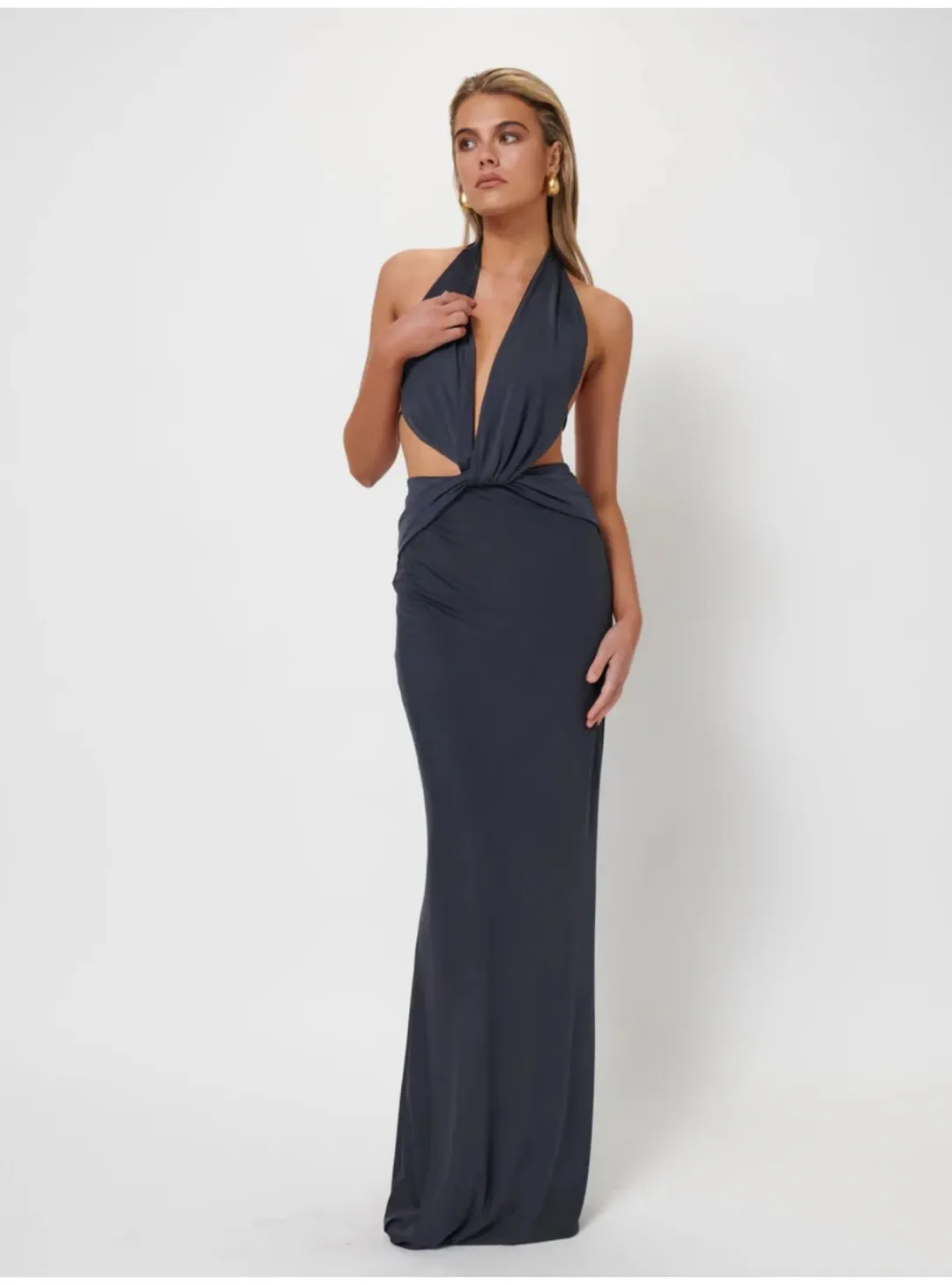 Effie Kat Harper Gown in Thunder Size M / AU 10 for rent on The Volte - main image