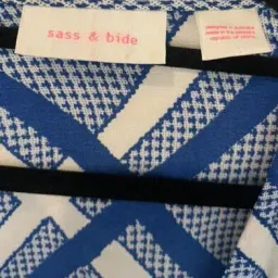 Sass & Bide The Flight Geometric Maxi Dress Blue/White Size AU 12 for rent on The Volte - image 6