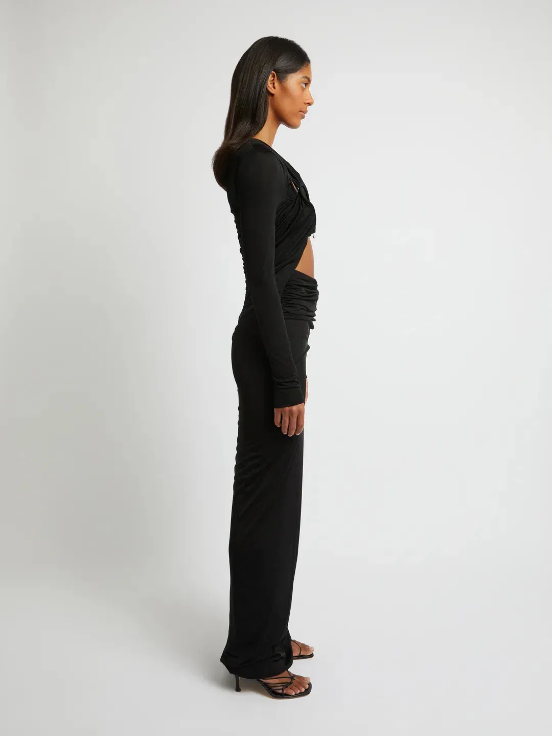 Christopher Esber Venus Long Sleeve Dress Black Size 8 / 8-10 AU for rent on The Volte - main image