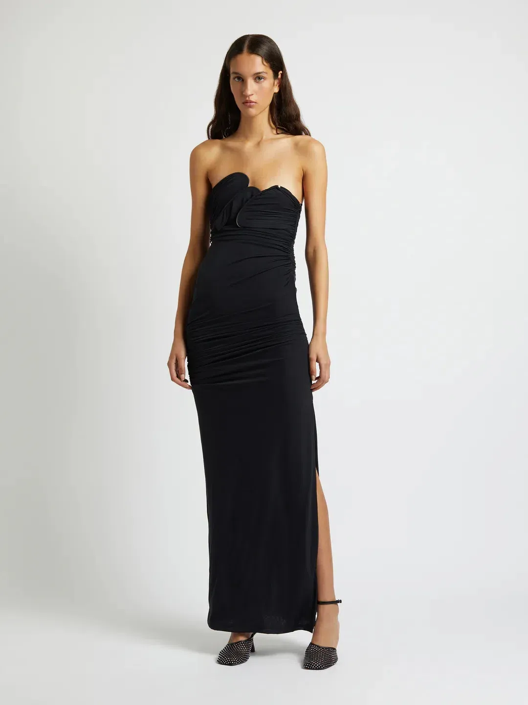Christopher Esber Encompassed Looped Bodice Dress Black Size 8 / 8-10 AU for rent on The Volte - main image