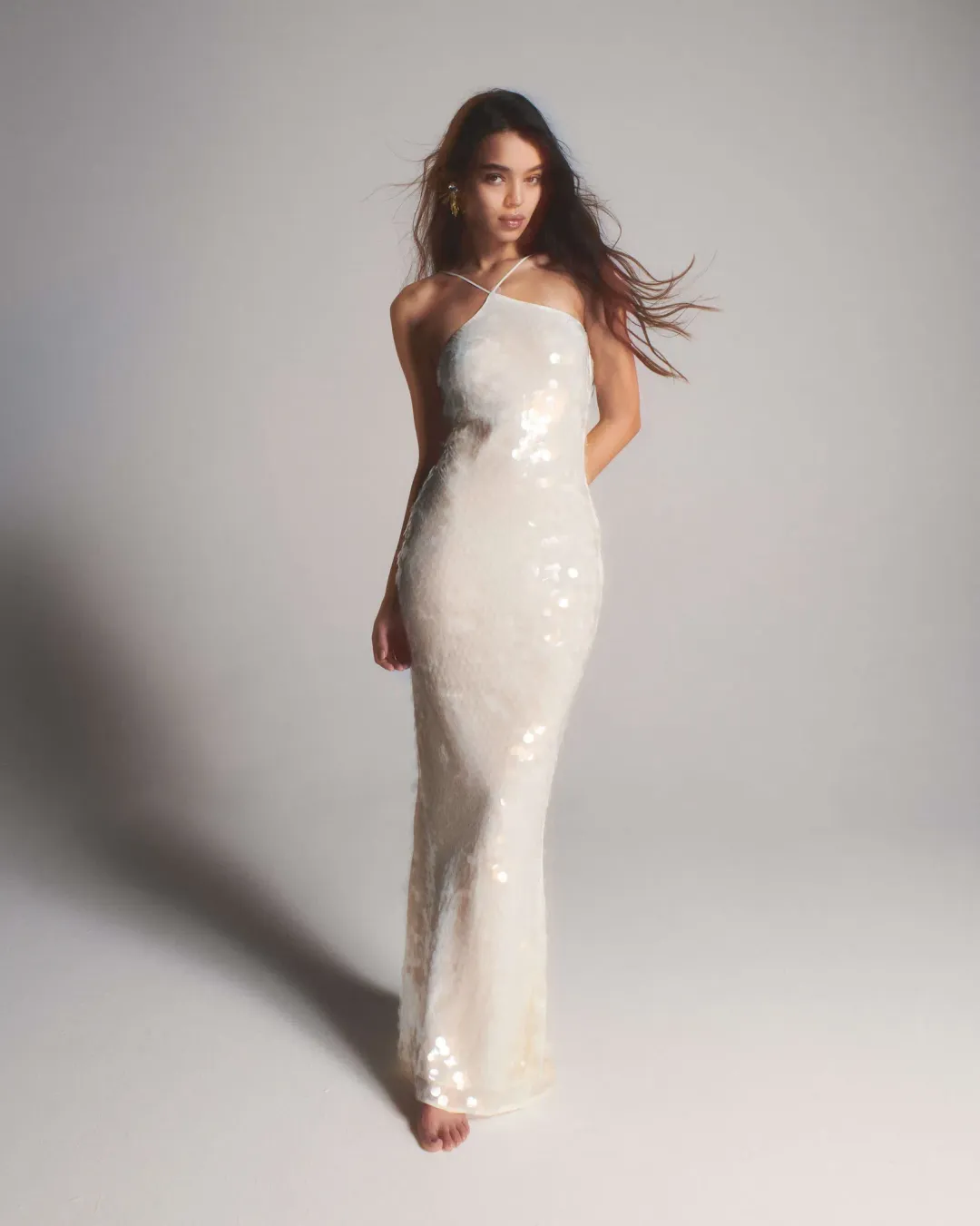 Rat & Boa Emmanuella Dress White Sequin Size XS / AU 6 for rent on The Volte - main image