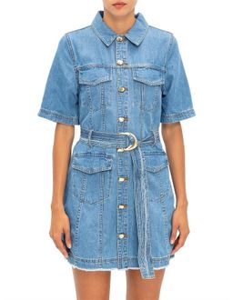 Aje Allegro Denim Dress Blue Size 8 for rent on The Volte - image 1