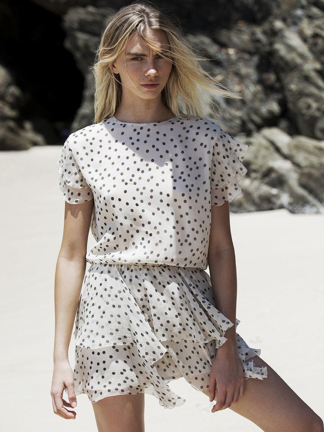 Sir the label Isabella ruffle dress size 8 for rent on The Volte - main image