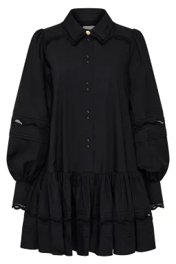 Aje Reva Wave Trim Mini Dress Black Size 8  for rent on The Volte - image 3