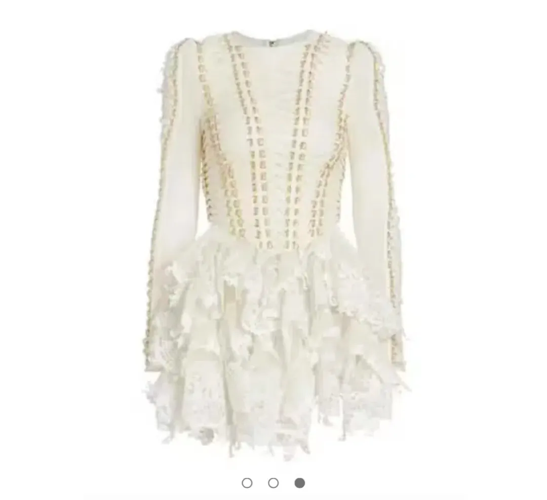 Zimmermann Coaster Corset Laced Dress in Natural Size 0/ Au 8 for rent on The Volte - main image
