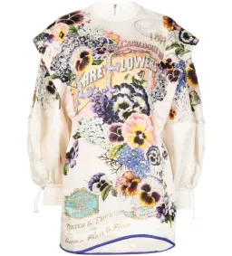 Zimmermann Tama Billow Floral Print Dress in Floral Size 0/ AU 8 for rent on The Volte - image 3