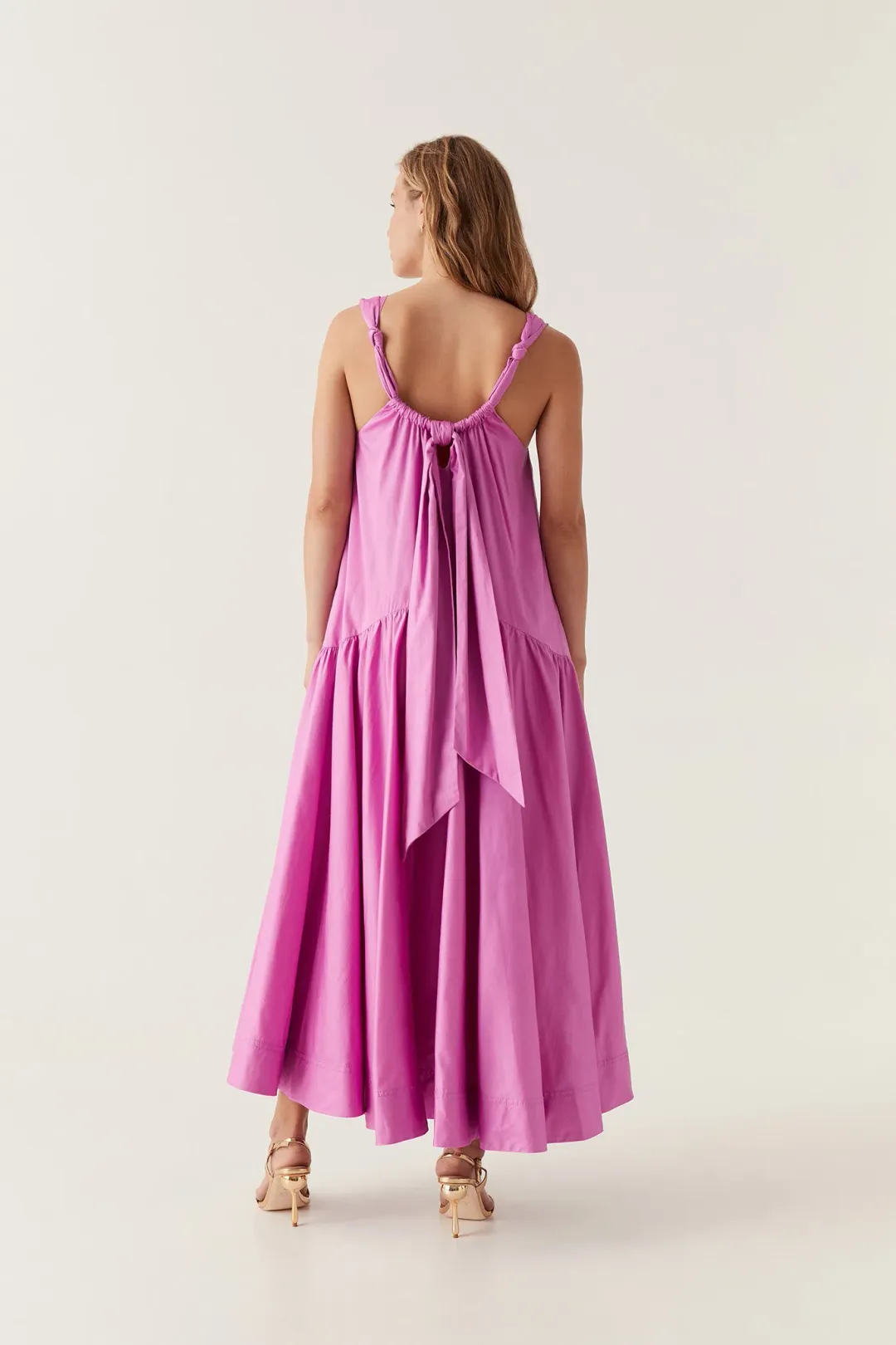 Aje Flora Midi Dress Muted Fuchsia Size 14 for rent on The Volte - main image