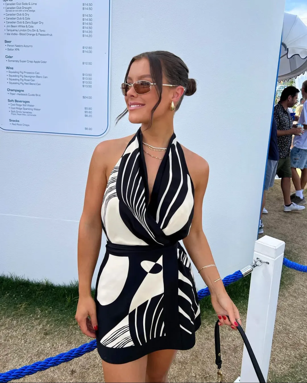 Sir the Label Realisme Wrap Halter Mini Dress Papier Print Size 6 for rent on The Volte - main image