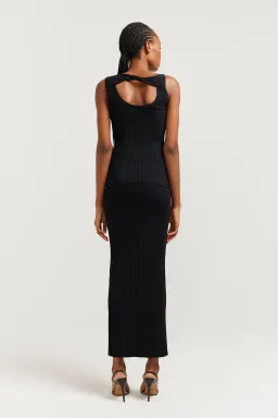 Henne Romee Knit Tank & Skirt Set Black Size AU 6  for rent on The Volte - image 3