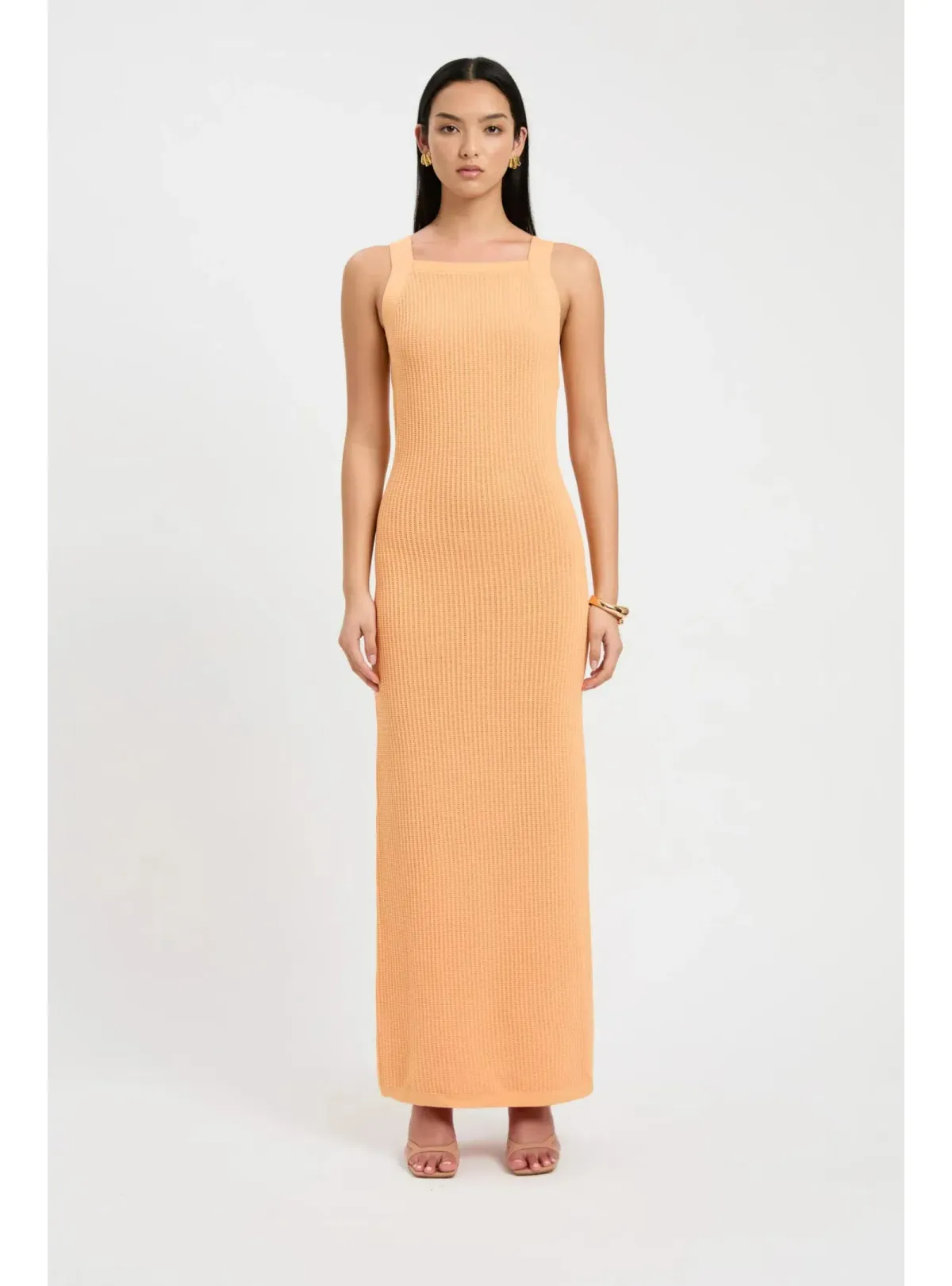 Kookai Cairo Maxi Dress in Light Mango Size AU 8 for rent on The Volte - main image