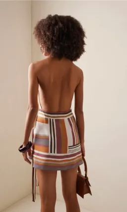 Sir the Label Caprera Silk Halter Mini Dress in Milazzo Stripe Size 1 / AU 8 for rent on The Volte - image 2