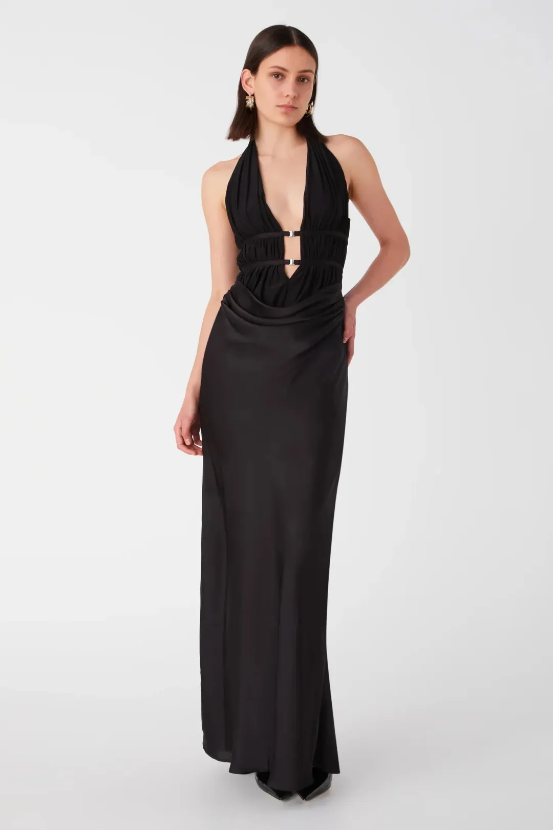 Misha Celine Maxi Dress Black Size 6 for rent on The Volte - main image
