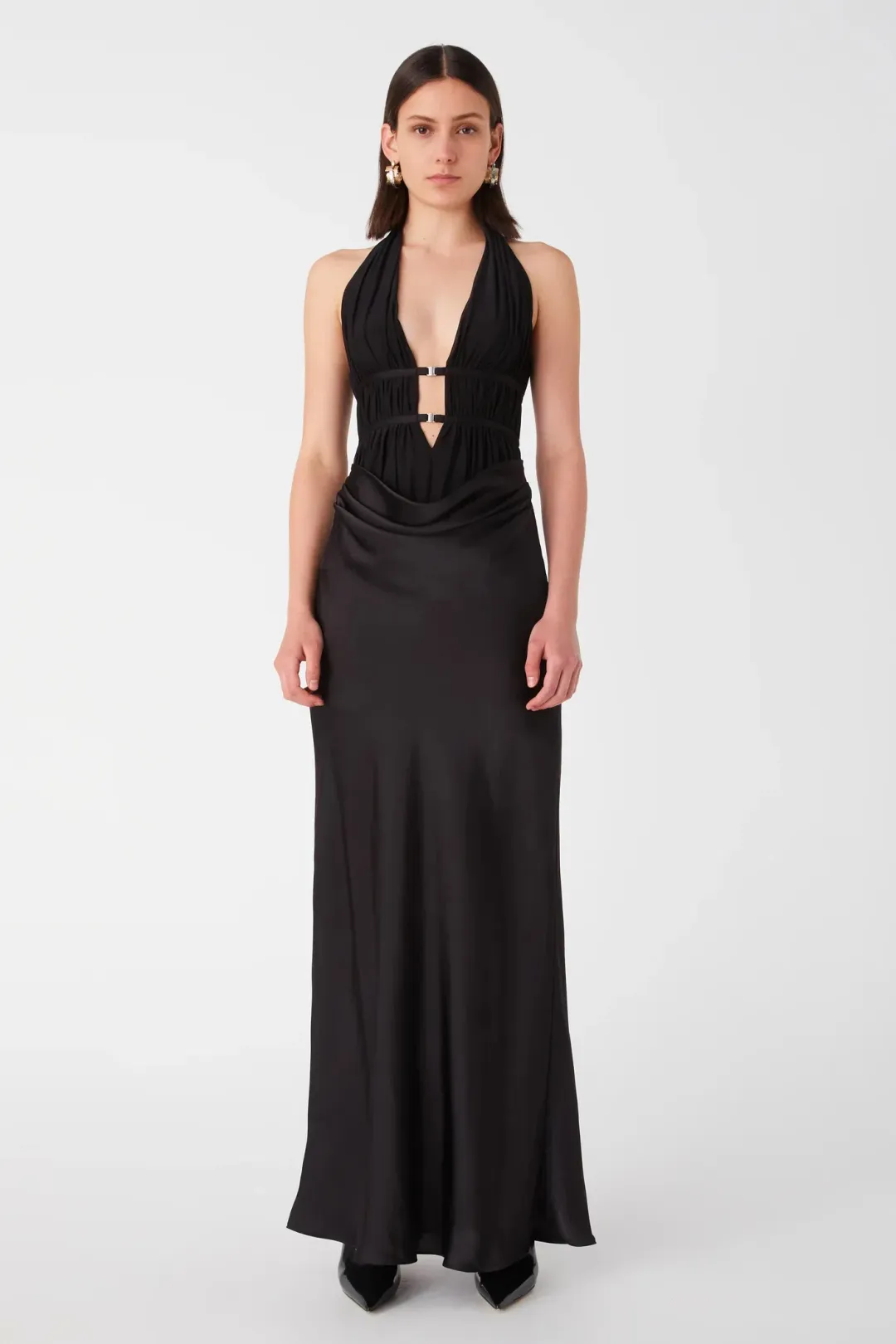 Misha Celine Maxi Dress Black Size 6 for rent on The Volte - main image