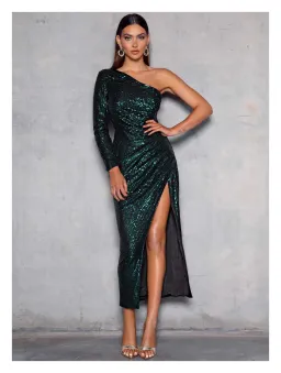 Elle Zeitoune Opal Dress in Emerald Green Size 8 for rent on The Volte - image 1