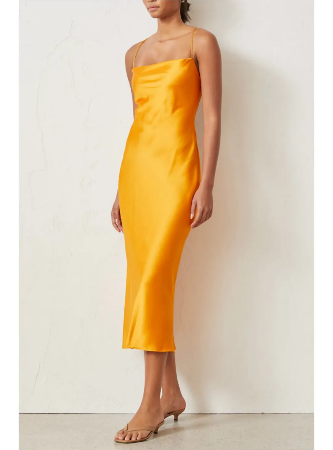 Bec & Bridge Seraphine Lace Up Midi Dress Orange Size AU 10 for rent on The Volte - main image