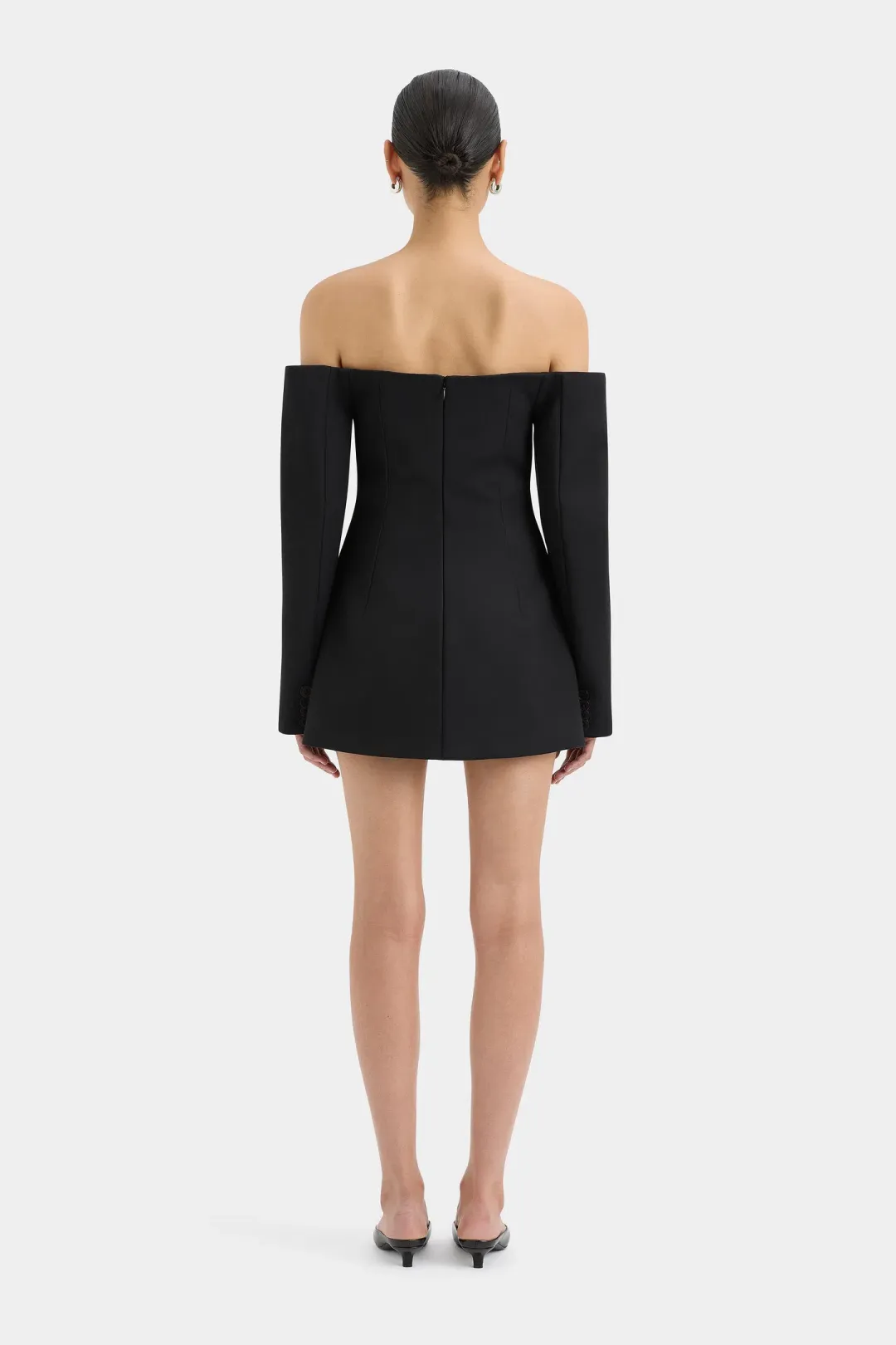 Sir the Label Sandrine Tailored Mini Dress in Black Size AU 8 for rent on The Volte - main image