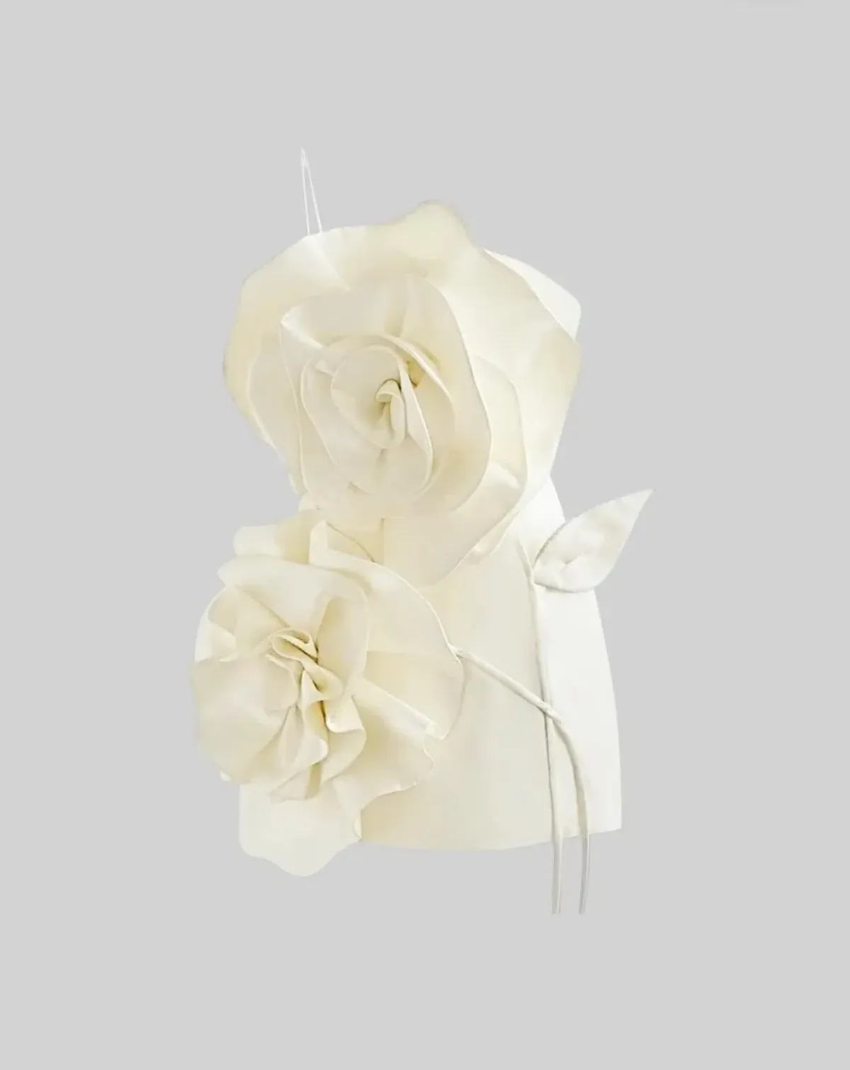 Sierra Darien  Voluminous Flower Design Dress Ivoire Size 10  for rent on The Volte - main image