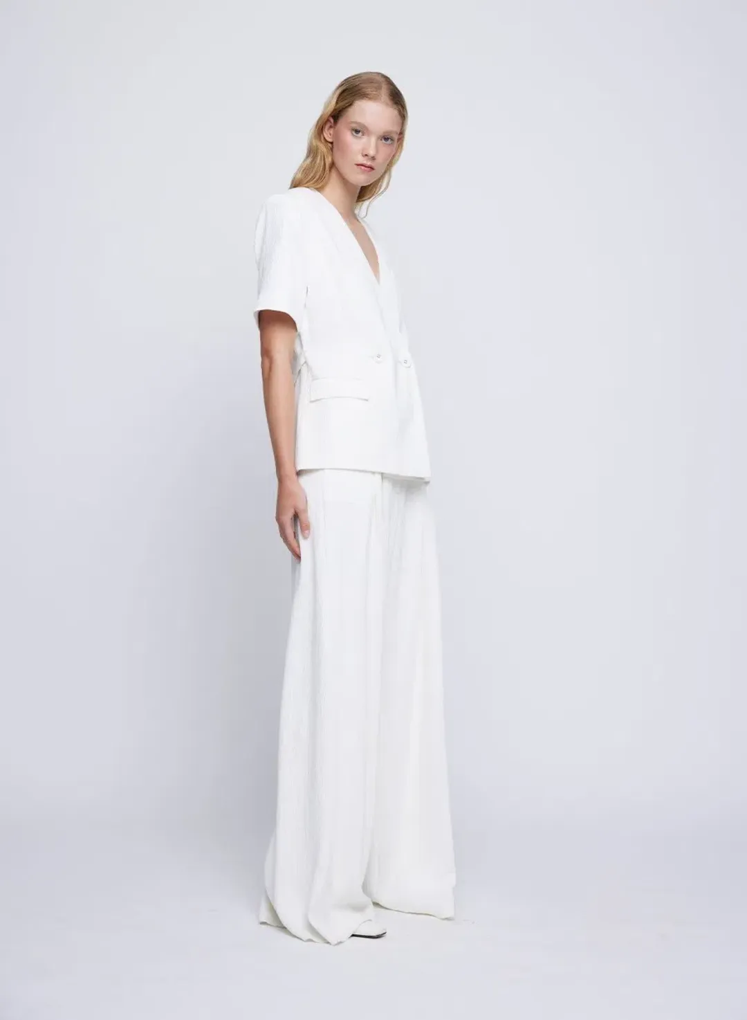 Anna Quan Kathleen Jacket And Matteo Pants Set In Carta 6 for rent on The Volte - main image