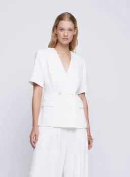 Anna Quan Kathleen Jacket And Matteo Pants Set In Carta 6 for rent on The Volte - image 5