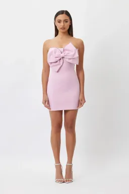 Bianca and Bridgett Rebecca Bow Mini Dress Pink Size 8 for rent on The Volte - image 1