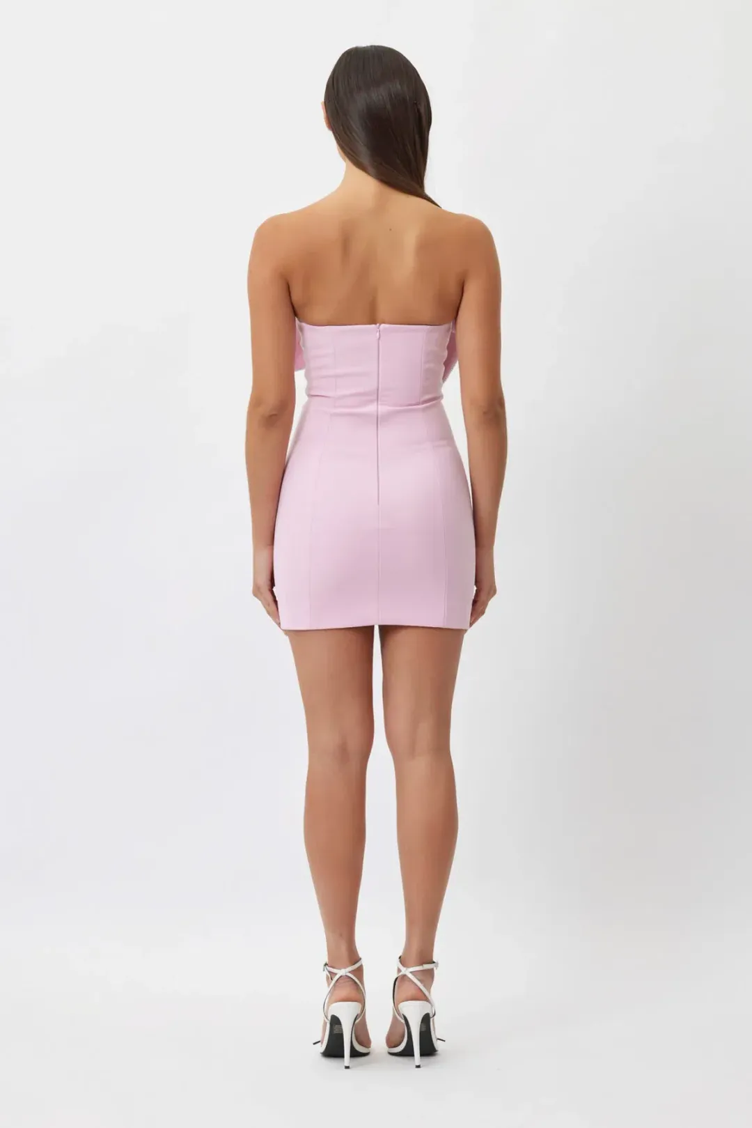 Bianca and Bridgett Rebecca Bow Mini Dress Pink Size 8 for rent on The Volte - main image