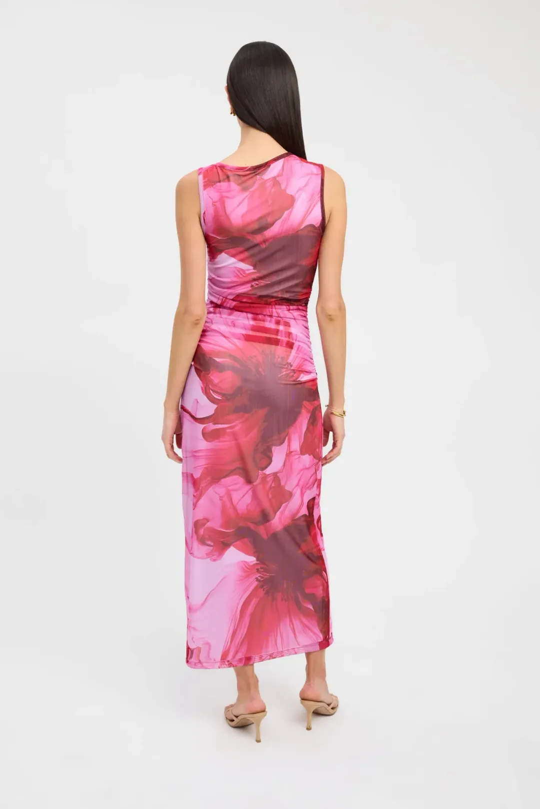 Kookai Rosalia Midi Dress Pink Size 8 for rent on The Volte - main image