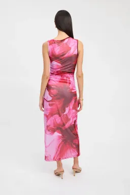 Kookai Rosalia Midi Dress Pink Size 8 for rent on The Volte - image 3