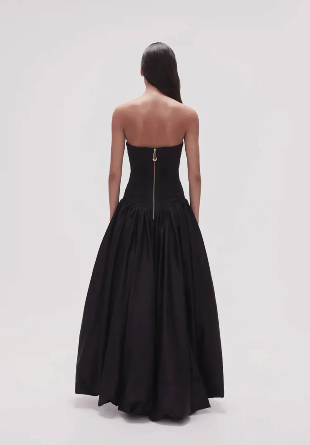 AJE Violette Bubble Hem Maxi Dress  Black Size 10 for rent on The Volte - main image