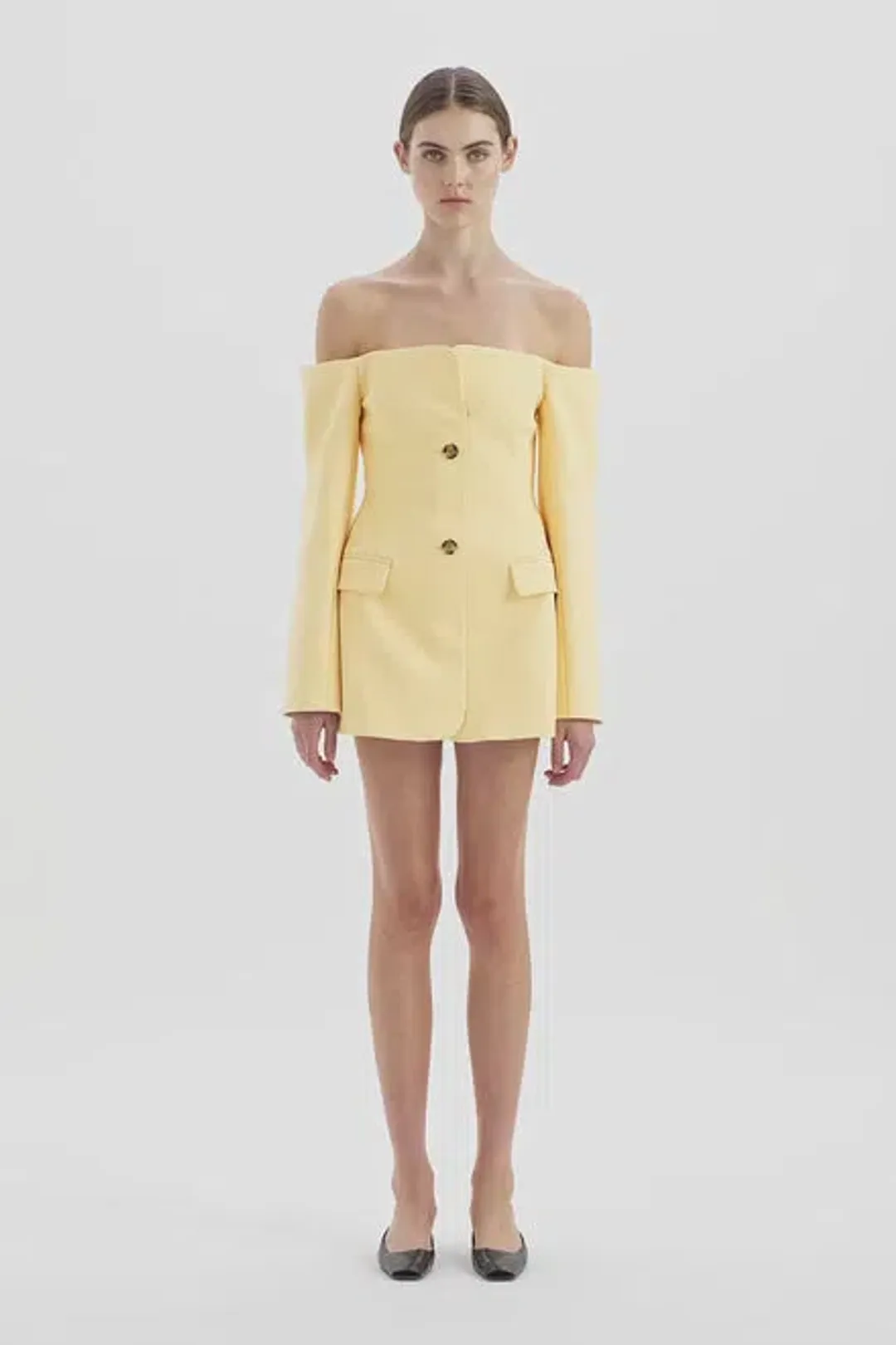 Sir The Label Sandrine Tailored Mini Lemon/Limone Size 1/Au 8 for rent on The Volte - main image