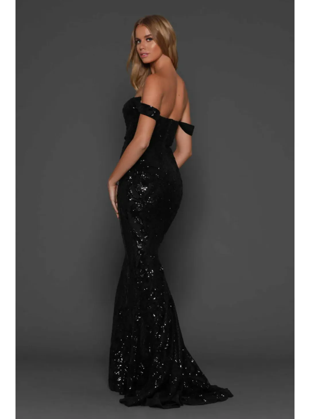 Elle Zeitoune Harris Gown Black Size AU 8 for rent on The Volte - main image