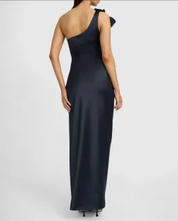 By Johnny Ruby Romance One Shoulder Long Line Dress Black Size AU 6 for rent on The Volte - image 2