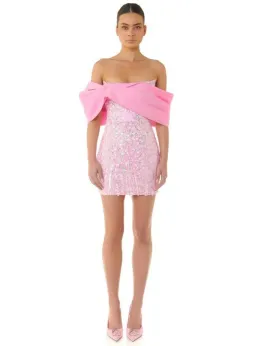 Eliya The Label Bianca Mini Dress Pink Size L / AU 12  for rent on The Volte - image 1