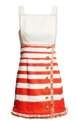 Zimmermann Postcard Boatneck Mini Dress Red Stripe Size 0 / AU 8 for rent on The Volte - image 4