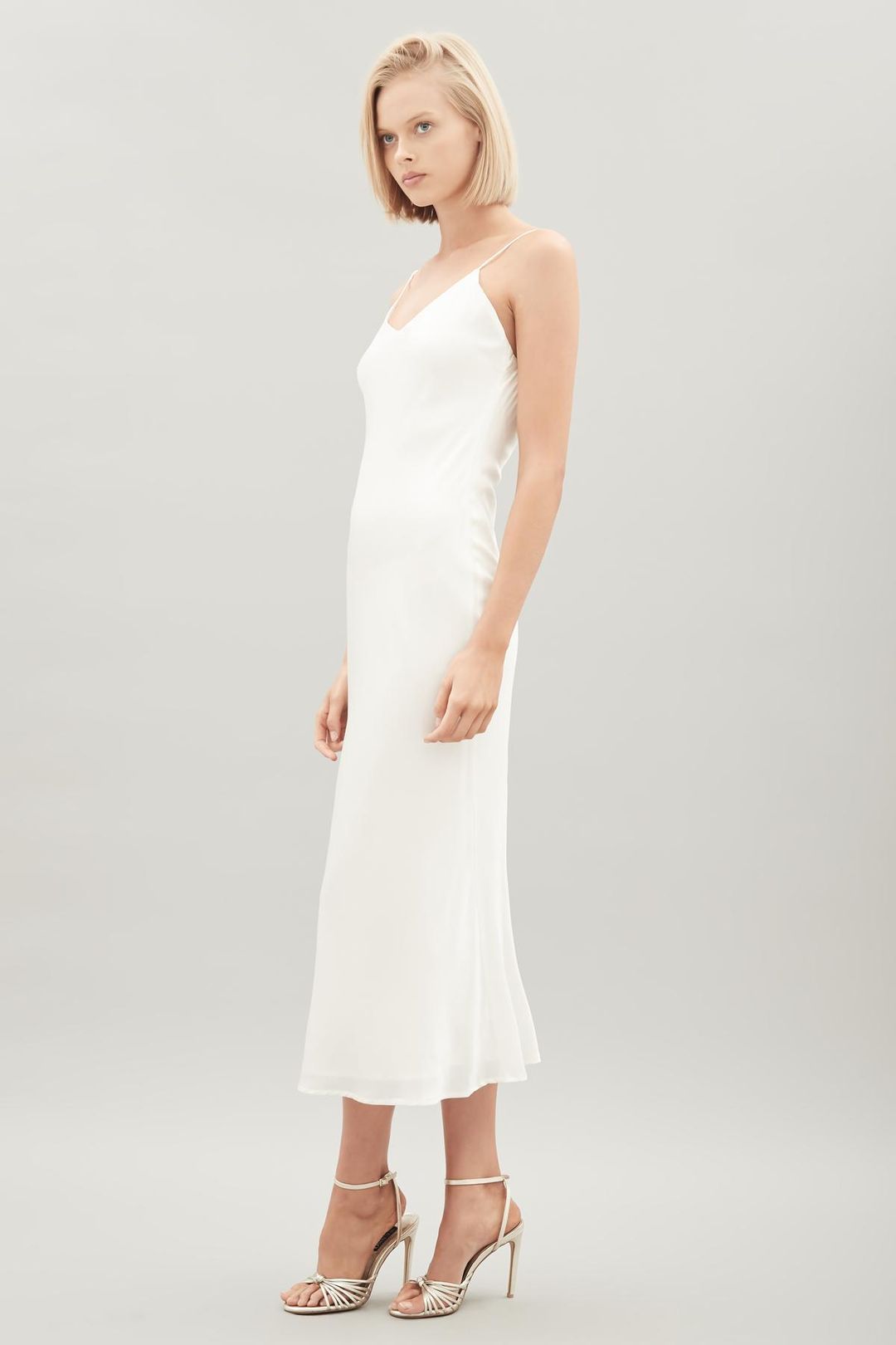 Hansen & Gretel Demi silk Dress Bone Cream 8 for rent on The Volte - main image