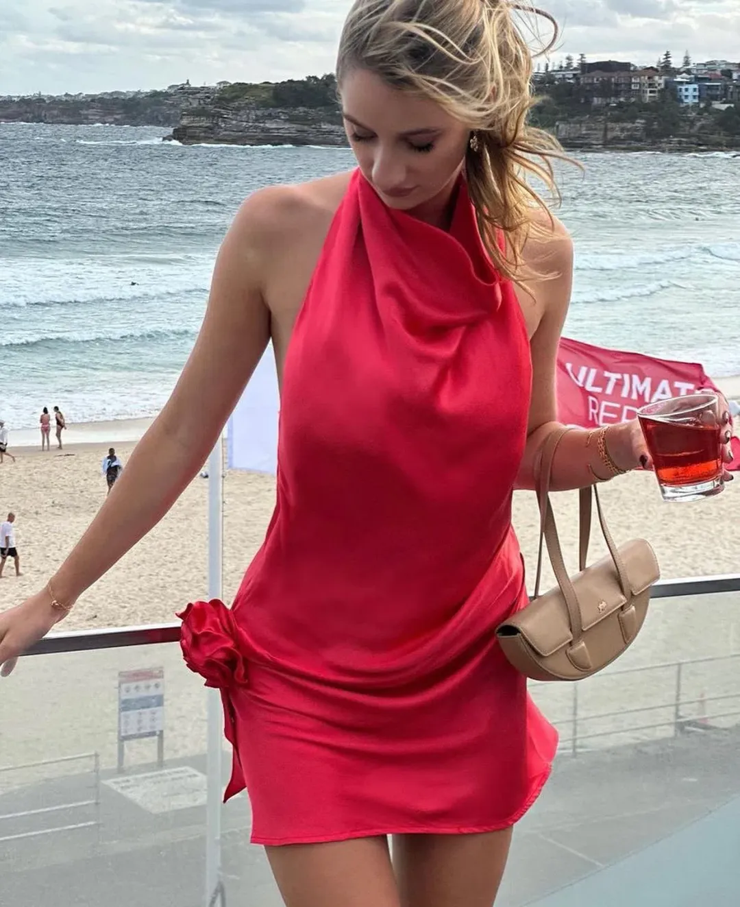 Arcina Ori Rosa Mini Dress Punch Red Size XS / AU 6 for rent on The Volte - main image