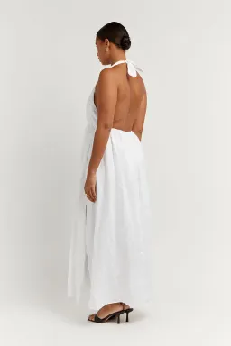 Dissh Cooper Linen Midi Dress White Size 10 for rent on The Volte - image 3